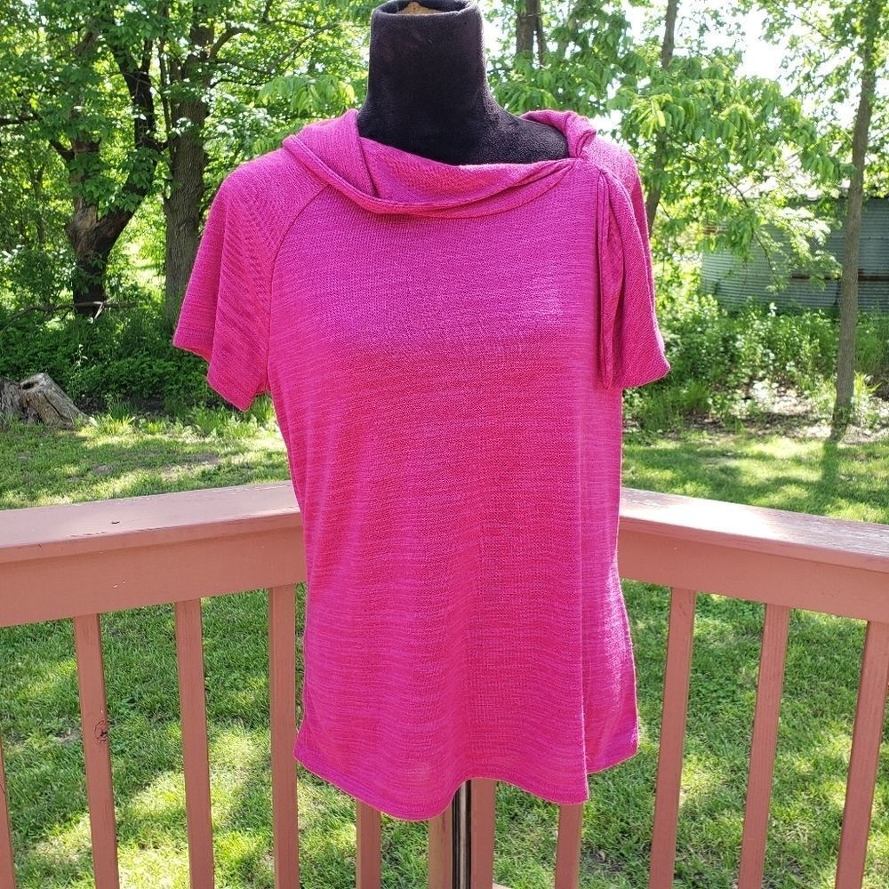 Jaclyn Smith Ladies Casual Business Short Sleeve Blouse, sz Large
